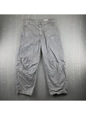 AG Adriano Goldschmied Pants Womens 30 Gray Fiona High Rise Barrel Chino Twill